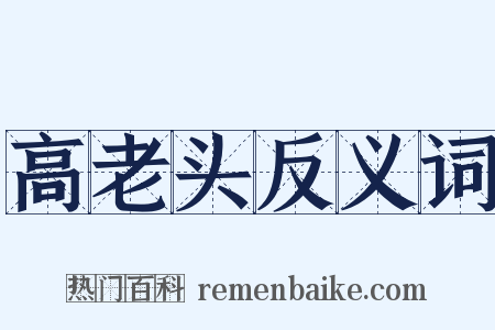 高老头反义词是什么意思的图片